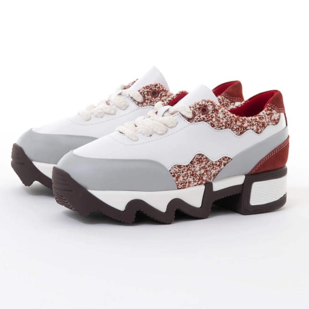 IRI NYC RAI Red Brick And White Lace Up Sneaker Shoes NWT